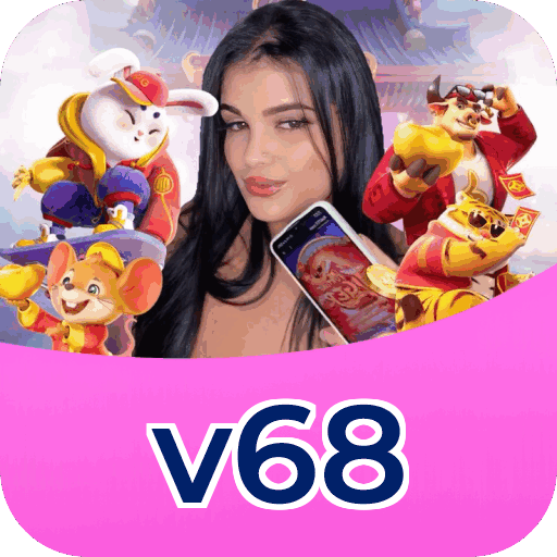 Plataforma v68 mostrando interface moderna, jogos certificados e recursos de segurança licenciados